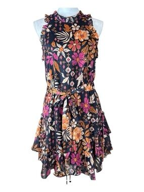 THREE OF SOMETHING Sleeveless Floral Mini Dress, Size M.